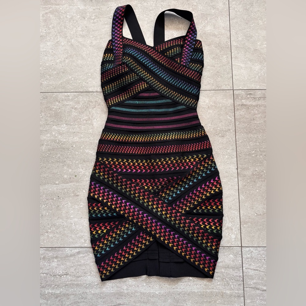Multicolor Striped Mini Dress